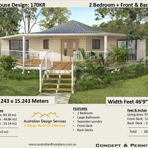 1830 sq feet or 170 m2 | 2 Bedroom | 2 bed granny flat | small home design | 2 Bedroom Granny Flat |Modern home | small tiny | round home