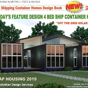 Huisplan voor zeecontainers, huisjes, huisjes, huisplan containerhuis - Huisplannen goedkope huisvesting, huisplannen verzendcontainer