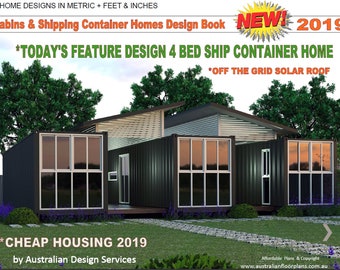 Shipping Container house plan book, Small Houses, Cabins, Container House plan -  Cheap Housing House Plans, Shipping Container house plans