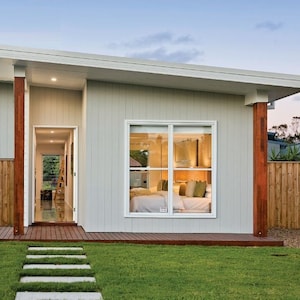 59.9 Bay Cottage  | 645 sq feet or 59.9 m2 | 2 Bedroom | 2 bed granny flat - Concept House Plans For Sale - Under 1000 sq foot house plans