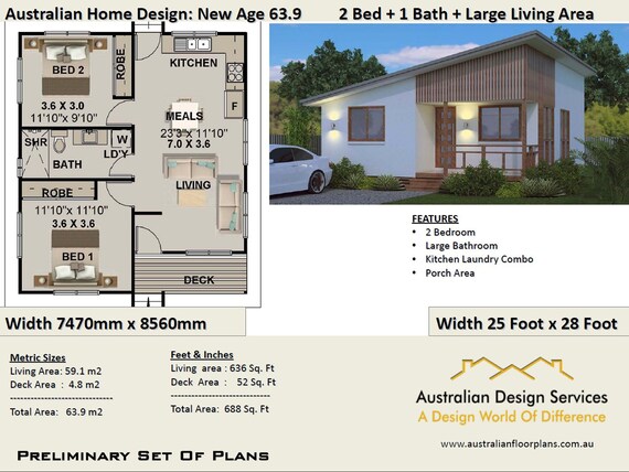 Small House 2 Bedroom Best Selling House Plans