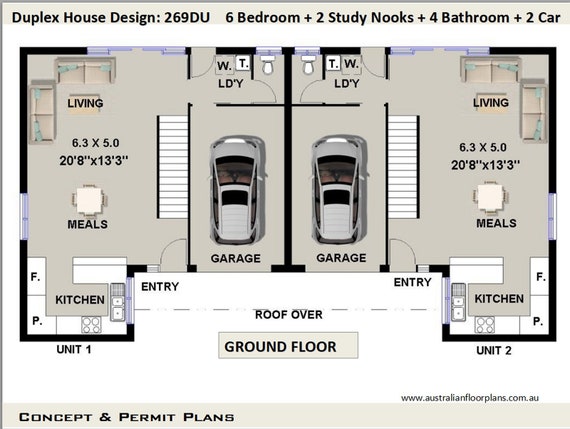 6 Bedrooms Duplex House Plan 269 8 M2 Or 2904 Sq Foot Best Selling House Plans For Sale