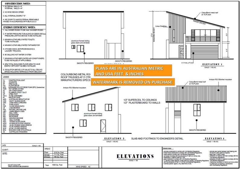Modern 2 Bedroom Office house plan 157.5 Affordable | Etsy