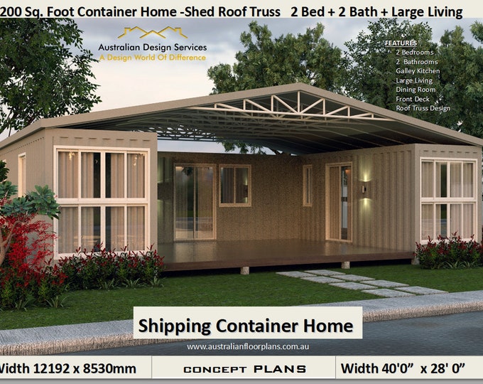 Best Selling Shipping Container house plans 1200 SQ. FOOT | House Plans  Container  home | Best Selling 2 Bedroom Container Home