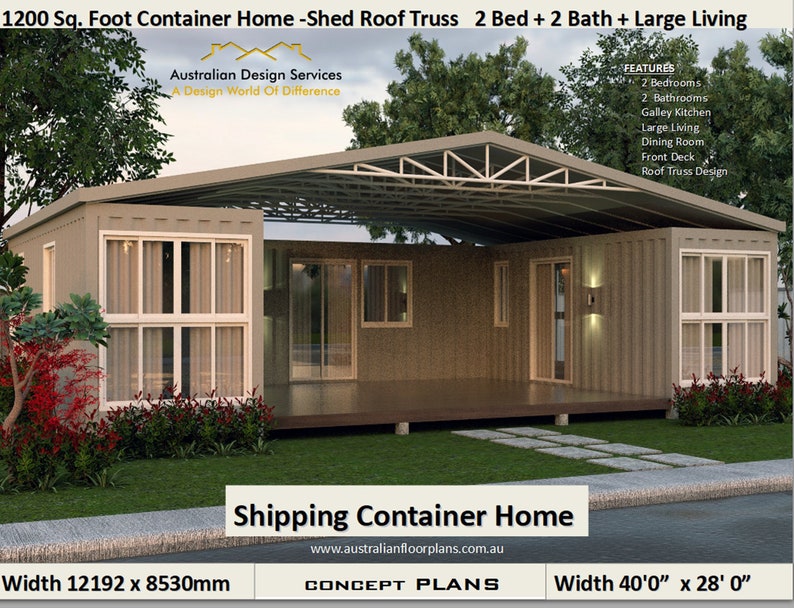 Best Selling Shipping Container house plans 1200 SQ. FOOT Etsy