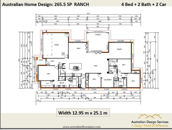 267 5 M2 Ranch Style Home Design 4 Bedroom Concept House Plans Modern Ranch House Plans For Sale