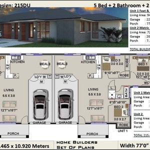 duplex house plans | 5 Bedroom duplex design | 3 X 2 Bedrooms Duplex Design | modern Duplex plan | Australian duplx concept floor plans Sale