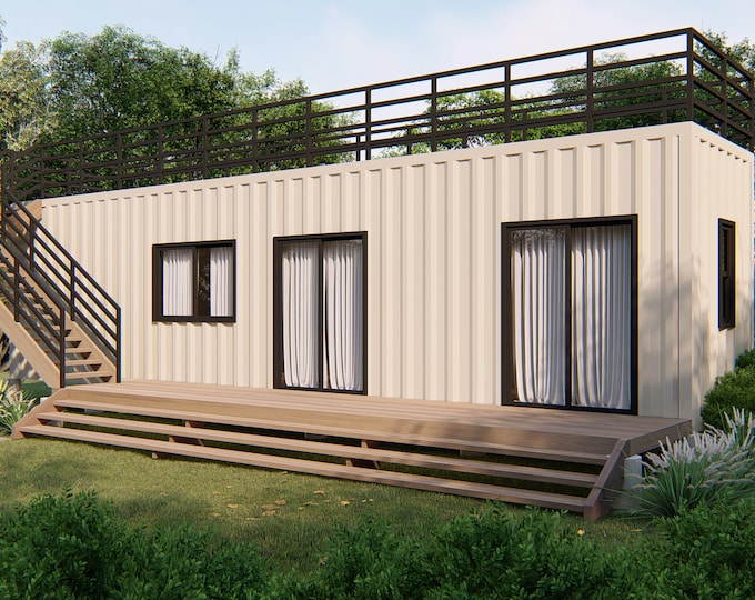 Building Plans SHIPPING CONTAINER HOME - 40-foot container Shipping Container | Cargo Container house plans Great | Small Home / Granny Flat