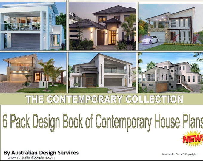 THE CONTEMPORARY COLLECTION - 6 Pack Design Book of Contemporary House Plans