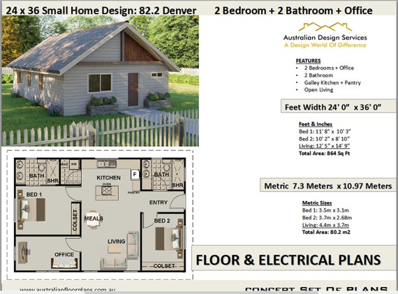 24x36 House 2 Bedroom 1 Bath 864 Sq Ft Pdf Floor Plan Bedroom 1 Bath 864 Sq Ft Pdf Floor Plan
