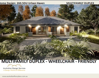 Wheelchair-Friendly Duplex House Plan | Urban Haven Design