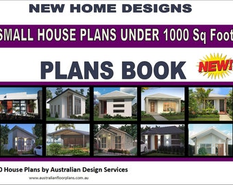 Small House Plans under 1000 Sq. Ft - 10 House Plans Book-DIY