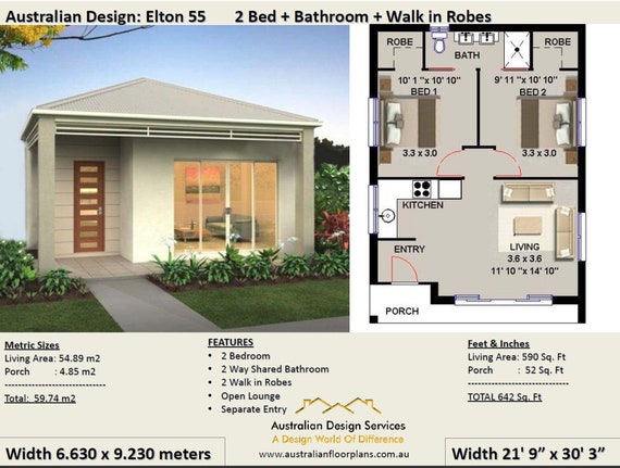 Small House Design 55 Elton 59 74 M2 Or 642 Sq Feet 2 Etsy,Colours That Go With Purple And Yellow