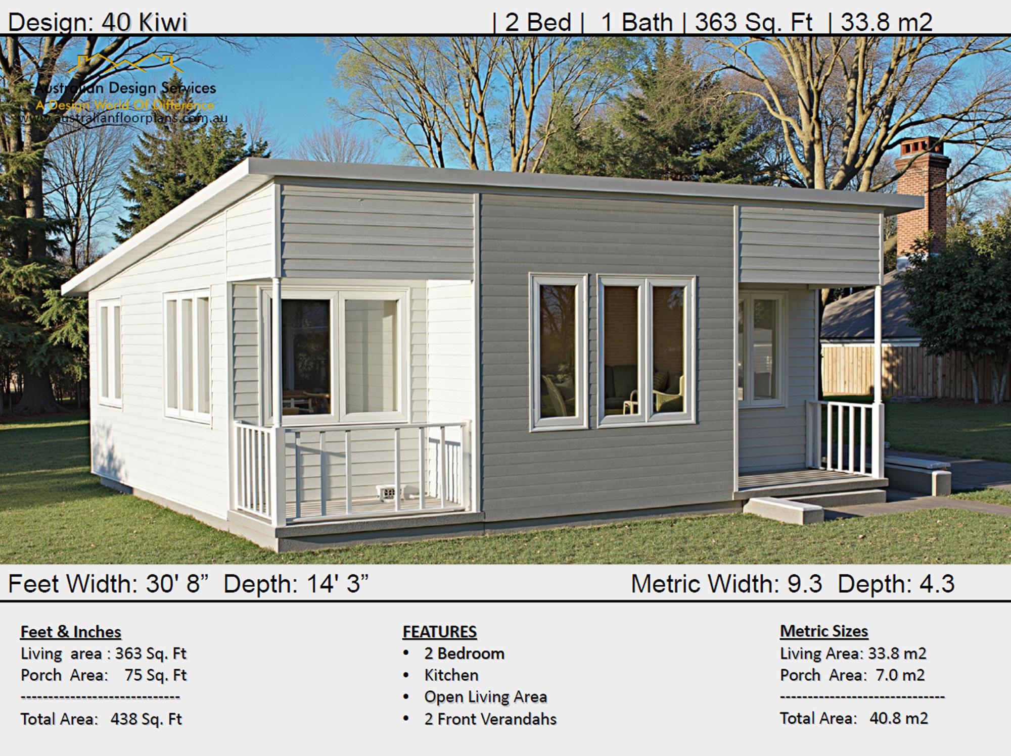 RANCH HOME - Small and Tiny Home Design 33.8 M2/ 363 Sq. Feet - Texas ...