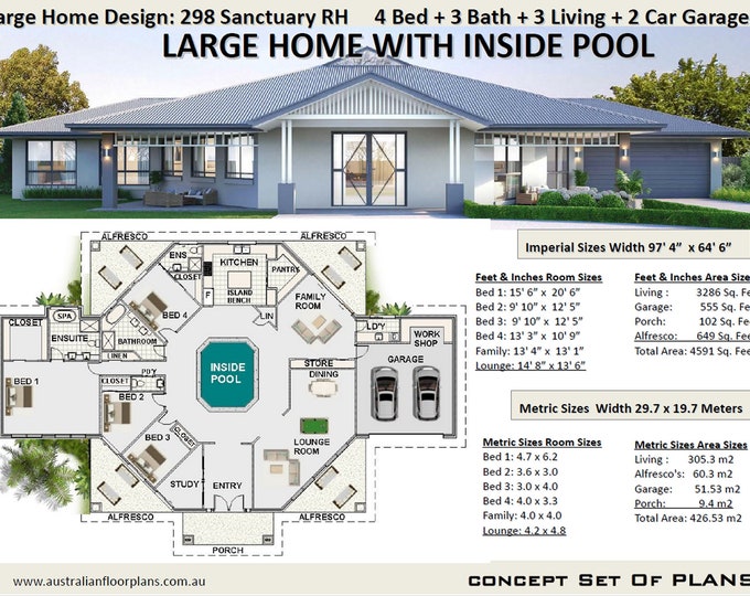 large house plans  | 4 Bedroom house plans | Home Plans |  4 Bedroom  design |  4 bed floor plans | simple large house plans for sale