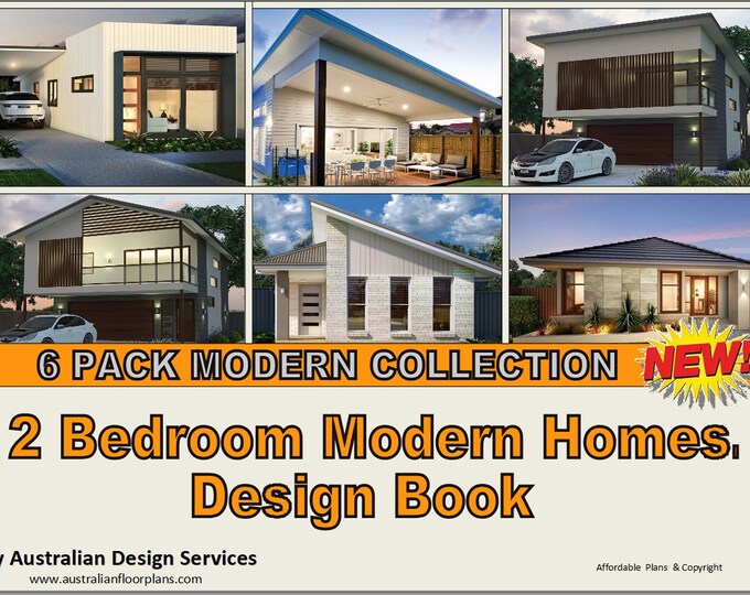 6 Pack- 2 bedroom small home design- Design Book