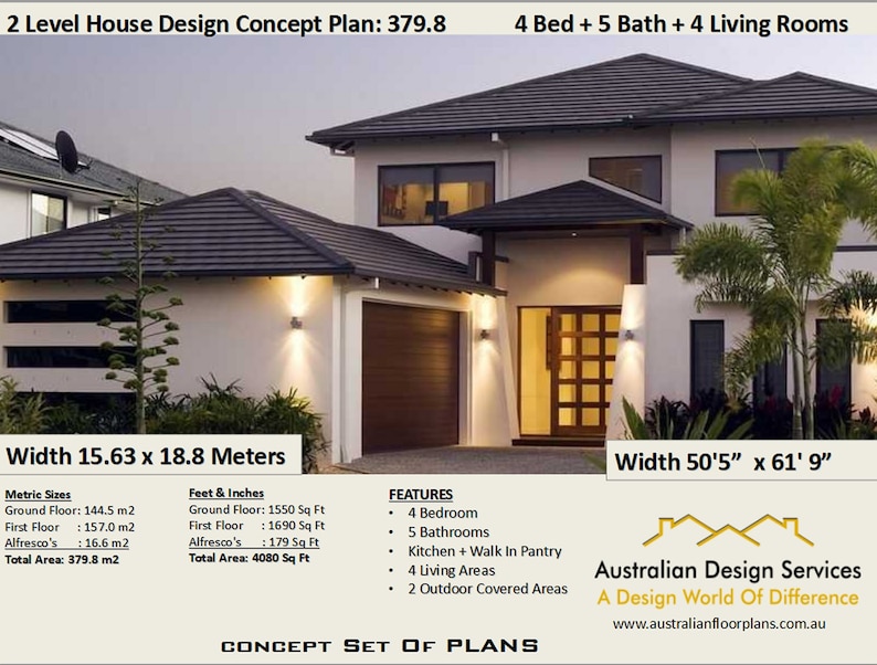 2 Level House Plan for Sale Etsy