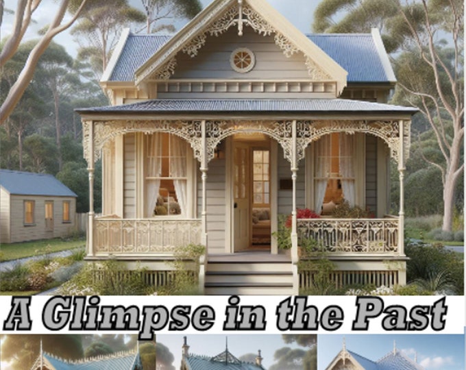 Architectural Romance House, Small and Tiny Home Facades -A Glimpse in the Past- Timeless Charm:the Elegance of Vintage Homes from the 1800s