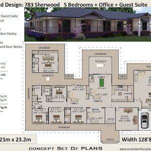 783 m2 | 8428 sq foot  | 6 Bedroom house plan 783 Sherwood  |  Concept House Plans For Sale | Country House Plans  | Farmhouse Home Plans