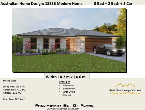 182 M2 3 Bedroom Three Bed Design Three Bed Plans Small Three Bedroom Plans Small House Plans Three Bedroom Batch Plans