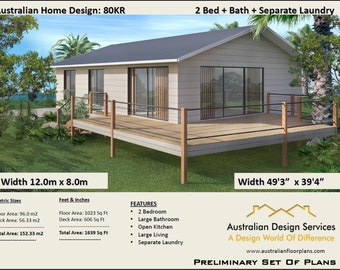 Small & Tiny 2 Bedroom Home Design |  1639 Sq. Foot | 152 Sq. Meters |  House Plan | | 2 bed home on stumps | Concept House Plans