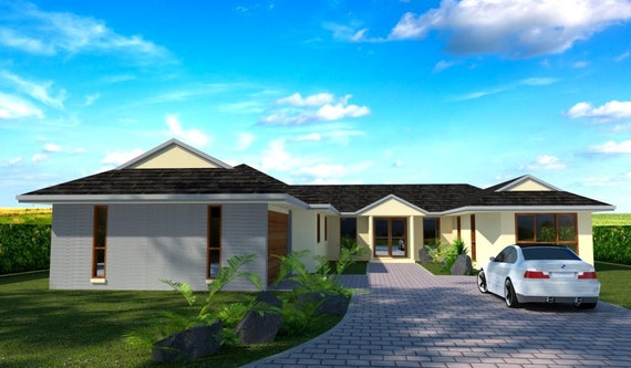 259 M2 5 Bedrooms U Shaped House Plan 5 Bed Large 5 Bed Home Plans Modern 5 Bedroom Design 5 Bedroom Plans Modern House Plans