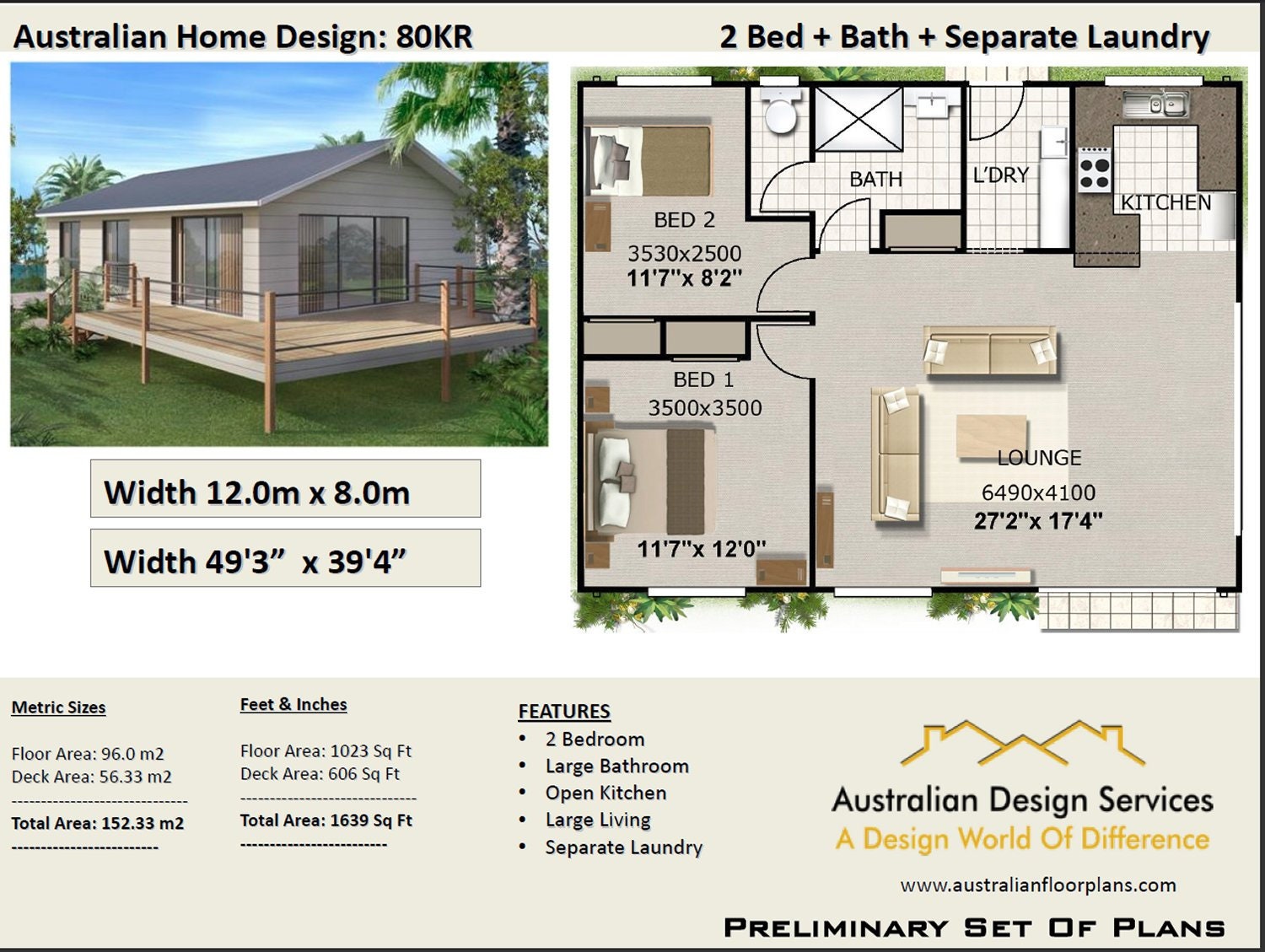 Discover Our Small & Tiny 2 Bedroom Home Design | 1639 Sq