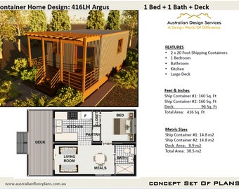 Shipping Container house plans | House Plans  Container home | Best Selling 1 Bedroom Home / Concept Plan for getting building quotes / bids
