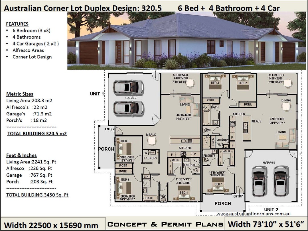 Duplex House Plans 6 Bedrooms Corner Lot Duplex House Plans 6 Bed4