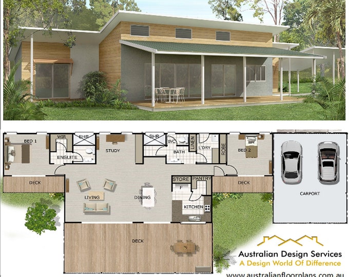 Small House Design Under 1500 sq. foot house plan or 136 m2   | 2 Bedroom + Study + 2 Bathroom house plan  | Affordable Small Home Plans