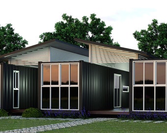 Cargo Container house plans | House Plans  Container  home | Best Selling 4 Bedroom Container Home Building Plans