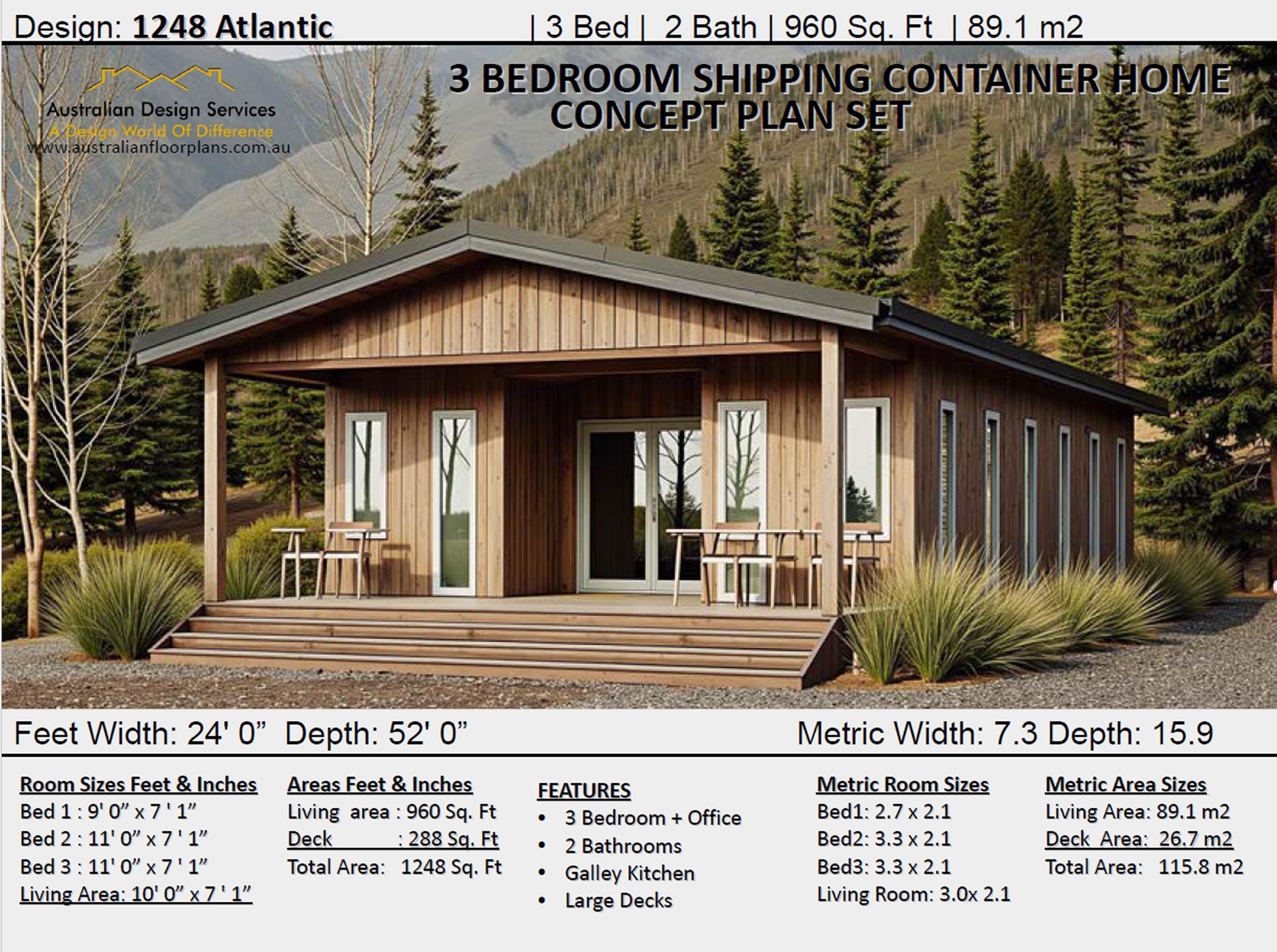 Build Plan#1248 Atlantic RH | Shipping Container House Plans | Best ...