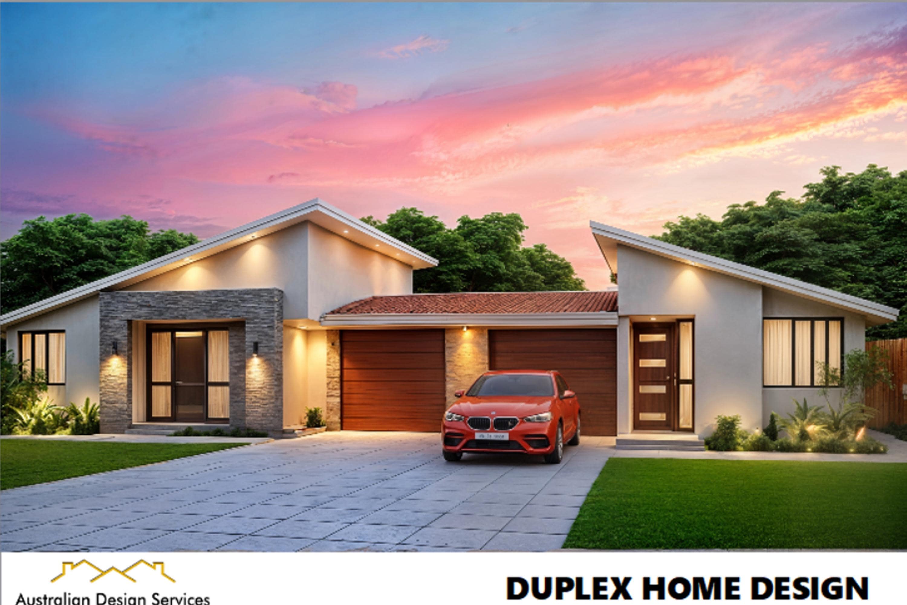 Duplex Custom Designed Cases 70×30×H67 Emerson | Double Car Duplex | New Home Build | Excel Homes