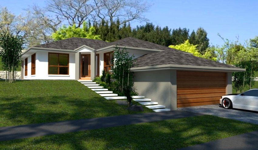 Modern House Plan Sloping Lot Contemporary Style 5590 Vista Modern House Plan Sloping Lot