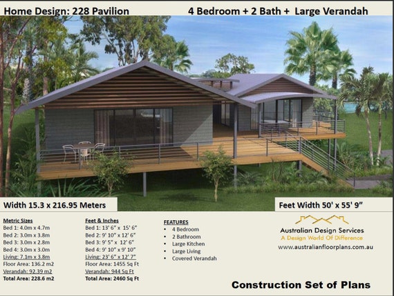 50x55 House Floor Plans 4 Bedroom 2 Bathroom Pdf Floor Plan Etsy