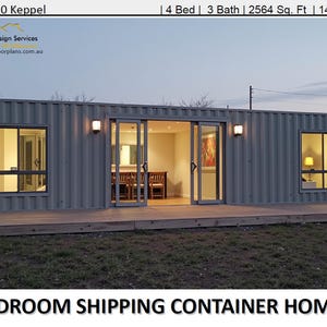 Build Plan#120 Keppel: 40 x 40 Innovative Shipping Container House Plans | 4 Bedroom Shipping Container home building plans