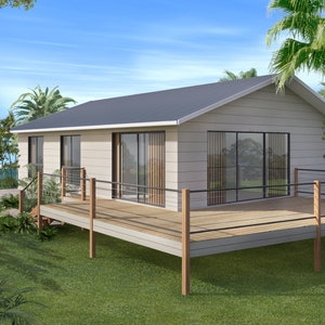 Discover Our Small & Tiny 2 Bedroom Home Design |  1639 Sq. Foot | 152 Sq. Meters | House Plan | | 2 bed home on stumps | Concept House Plan