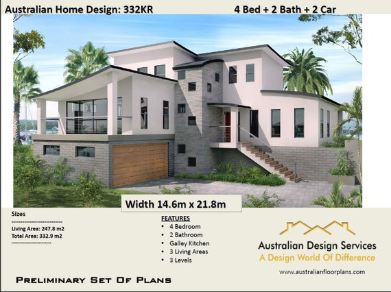 332kr 264 06 4 Bed 2 Bath 2 Car 2 Storey Design Two Storey Plans 2 Story Home Modern 2 Storey Plans 2 Storey Blueprints
