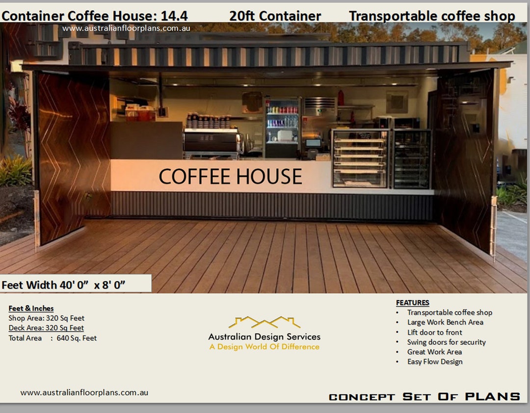 Shipping Container Coffee House Plans Transportable Container Coffee