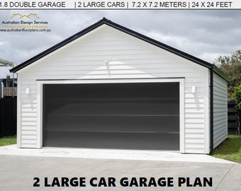 Doppelgarage-Pläne – 24' x 24' Architektonischer Entwurf (PDF)