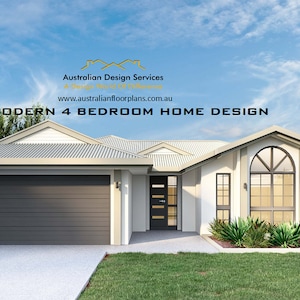 HOUSE PLANS MODERN 4 Bedroom- 213 m2 / 2297 Sq. Feet 4 Bedroom / Modern Home Plans-Premium Concept Set of Plans