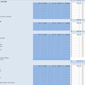 EXCEL- CONSTRUCTION BUDGET Template Cost Breakdown - Ideal for New Home ...