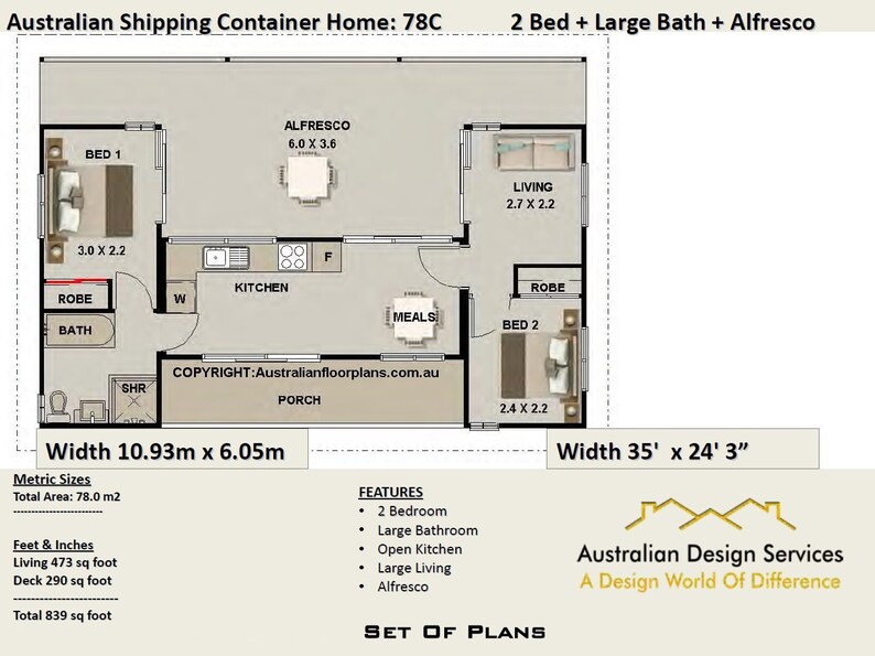Shipping Container Concept Blueprint Plans for Sale 3 Etsy