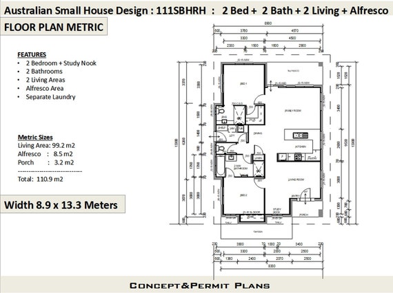 1200 Sq Foot House Plan Or 110 9 M2 2 Bedroom 2 Bathroom House Plan 111 Sbh Small Tiny House Plans Cheap Small Home Plans