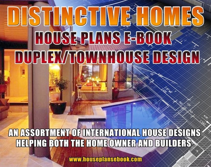 Duplex House Plans Design Book -  house plans ebook