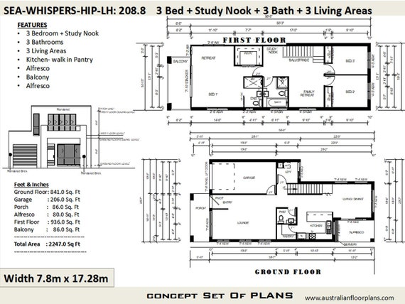 2 Story Home Design 2247 Sq Feet 208 M2 2 Storey House Design Two Storey Floor Plans Modern 2 Storey Narrow Lot 2 Storey House