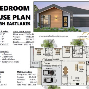 Modern House Plans | 4 Bedroom Dream Home Design | Functional Residential Floor Plan | Architectural Blueprints