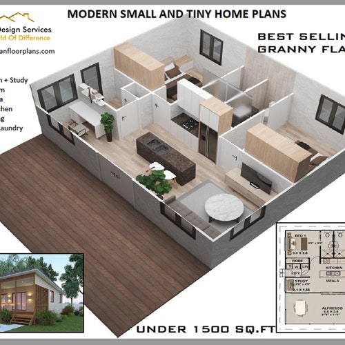 House Plans Under 1000 Sq Ft 2 Bedrooms 2 Bathroom Granny Etsy Ireland