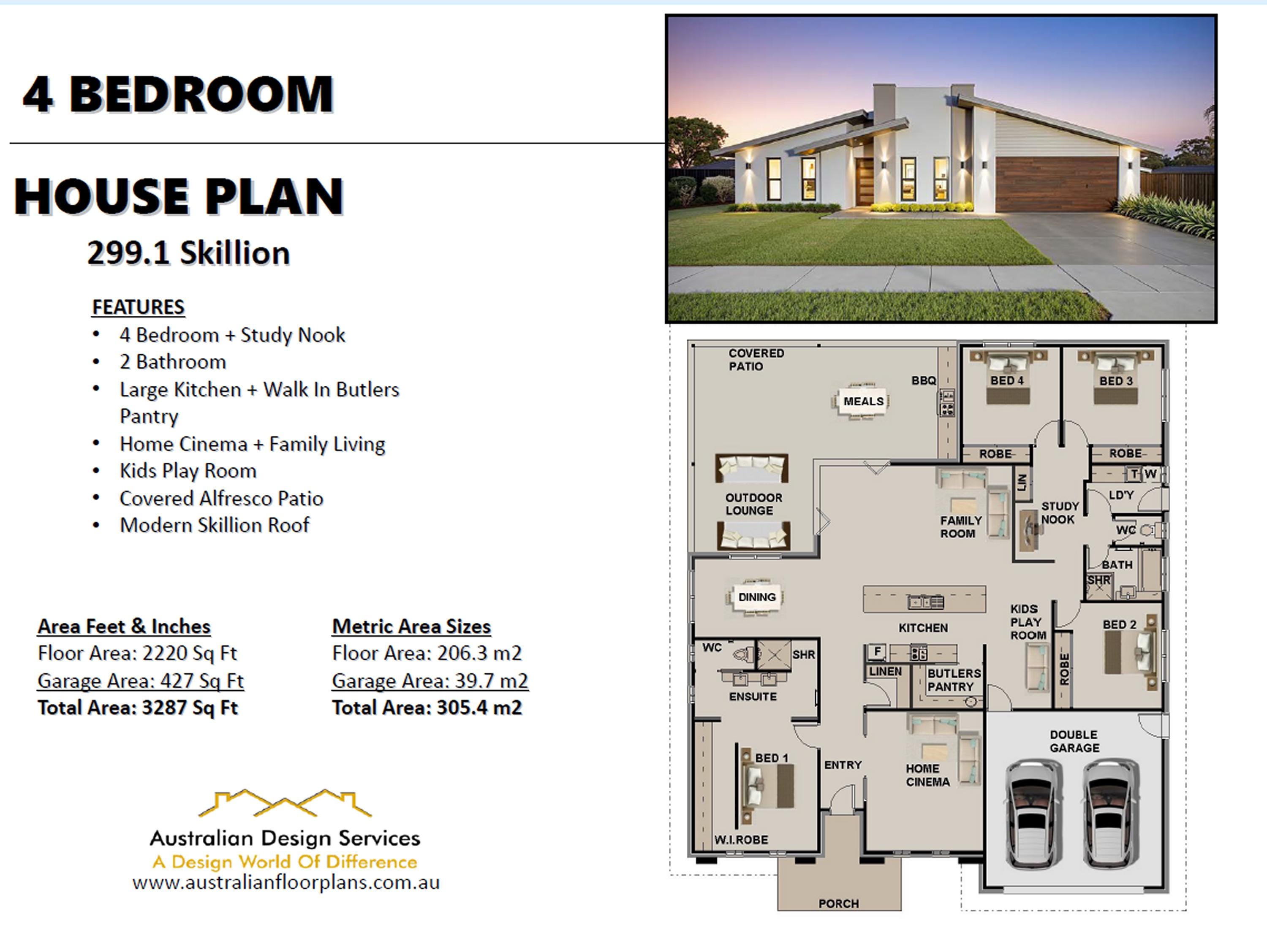 Modern 4 Bedroom House Plans for Sale | Contemporary Home Designs | PDF ...
