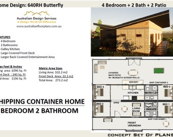 Cargo Container house plans | House Plans  Container home | Best Selling 4 Bedroom Home / 2 x 40 Foot Shipping Containers